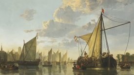 "The Maas at Dordrecht," c. 1650 Aelbert Cuyp