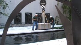 Installation of the Sculpture Garden, MoMA